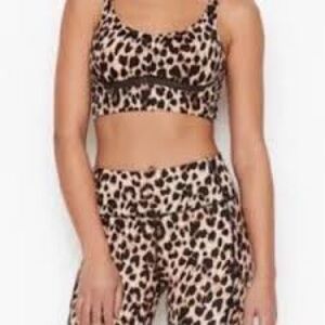 Set of Three Sports Bras - Leopard and Orange